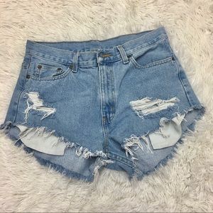 Denim Distressed Shorts size 30 Waist
